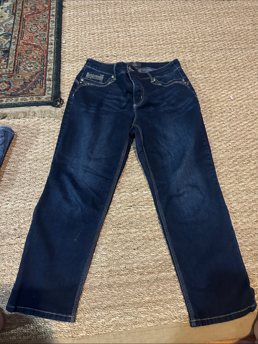 Classic Dark Blue Women's Straight-Leg Jeans